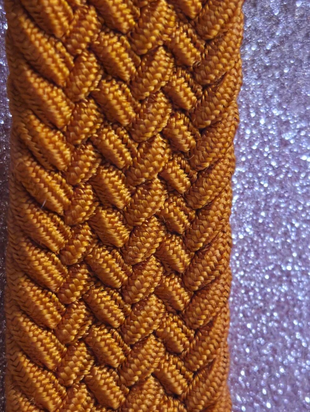 Ermenegildo Zegna Woven Belt Sz 31 Orange Italian Leather Trim Made in Italy